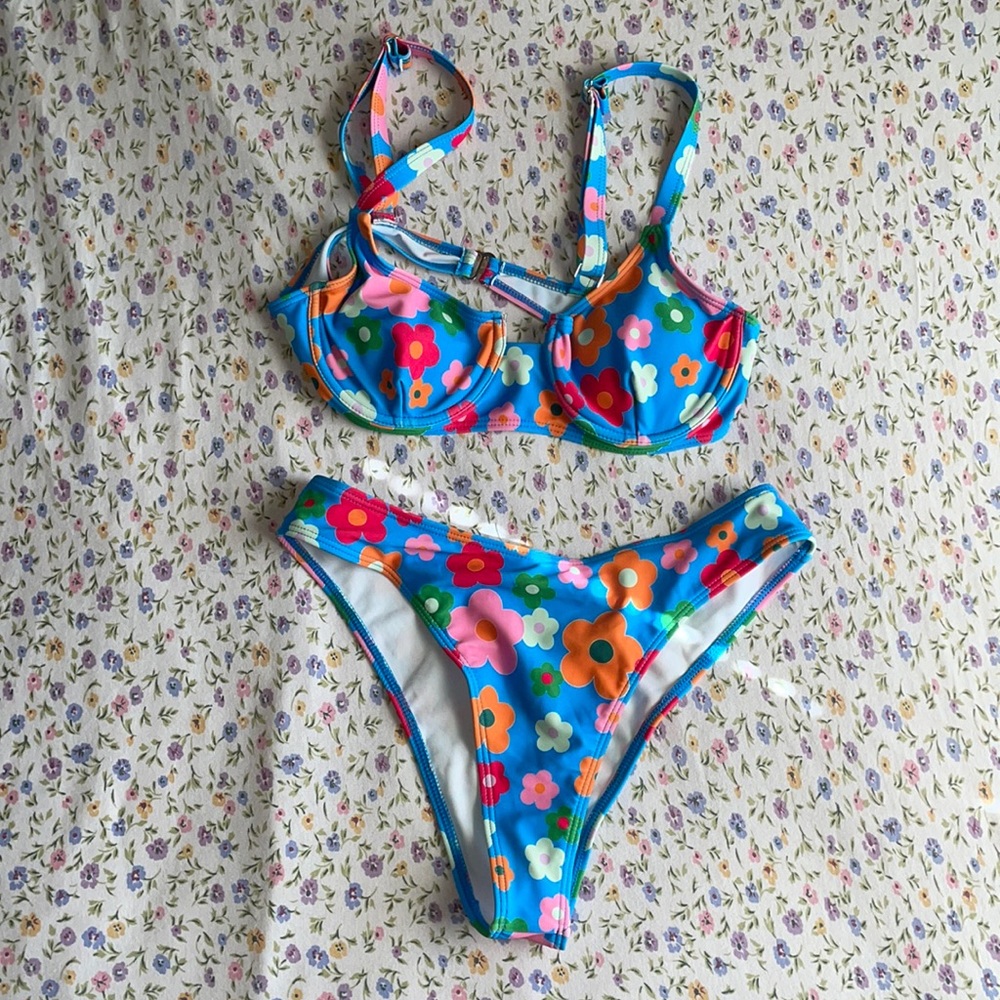 Shein floral bikini